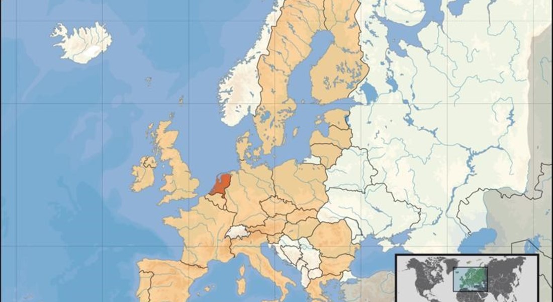 Nizozemsko - umístění státu na mapě