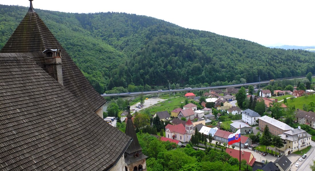 Orava - Slovenská republika Orava - pohled z Oravského hradu