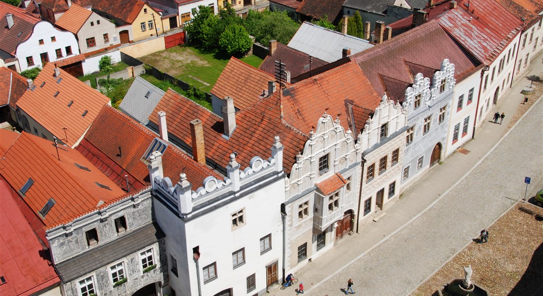 Jižní Čechy - Česká republika Jižní Čechy Slavonice - pohled na náměstí
