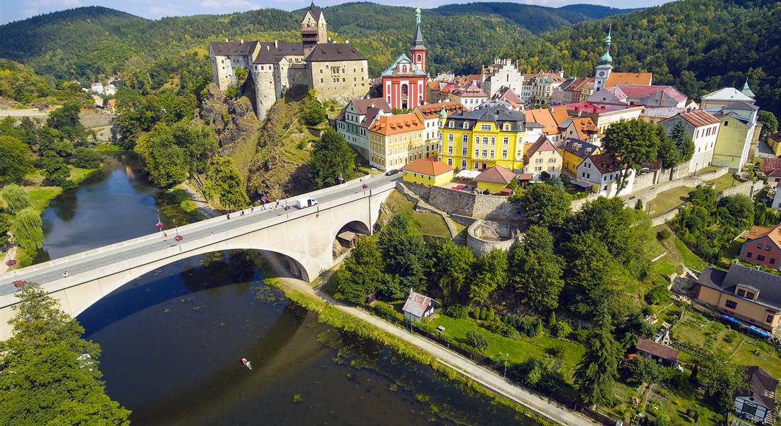 Západní Čechy - Česká republika Západní Čechy Loket - pohled na město