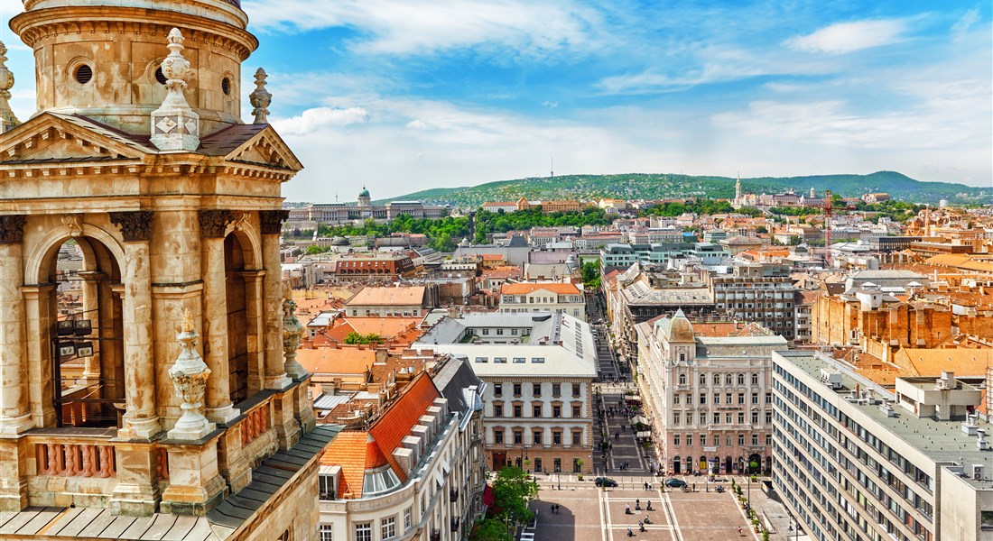Budapešť - Maďarsko Budapešť- pohled z baziliky sv. Štěpána