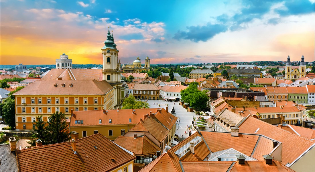 Eger - Maďarsko Eger pohled na město 2