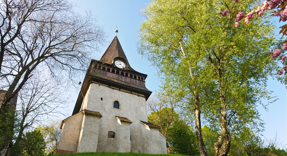 Miskolctapolca - Maďarsko Miskolctapolca pohled na dřevěný kostel