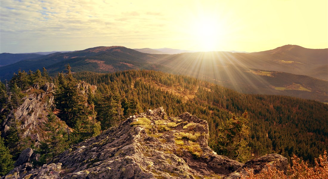 Šumava - Česká republika Šumava - západ slunce